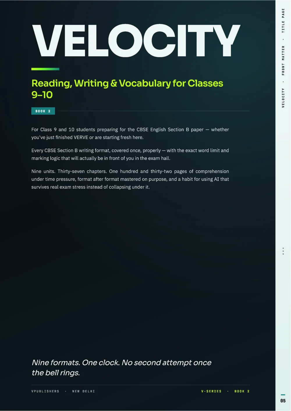 Velocity English coursebook title page